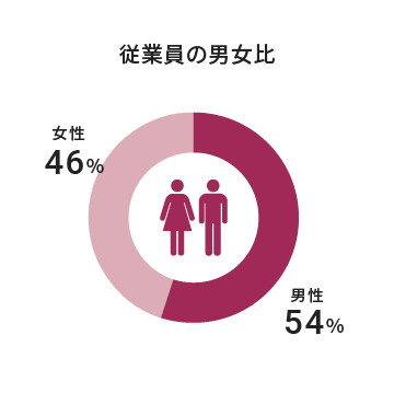 従業員の男女比